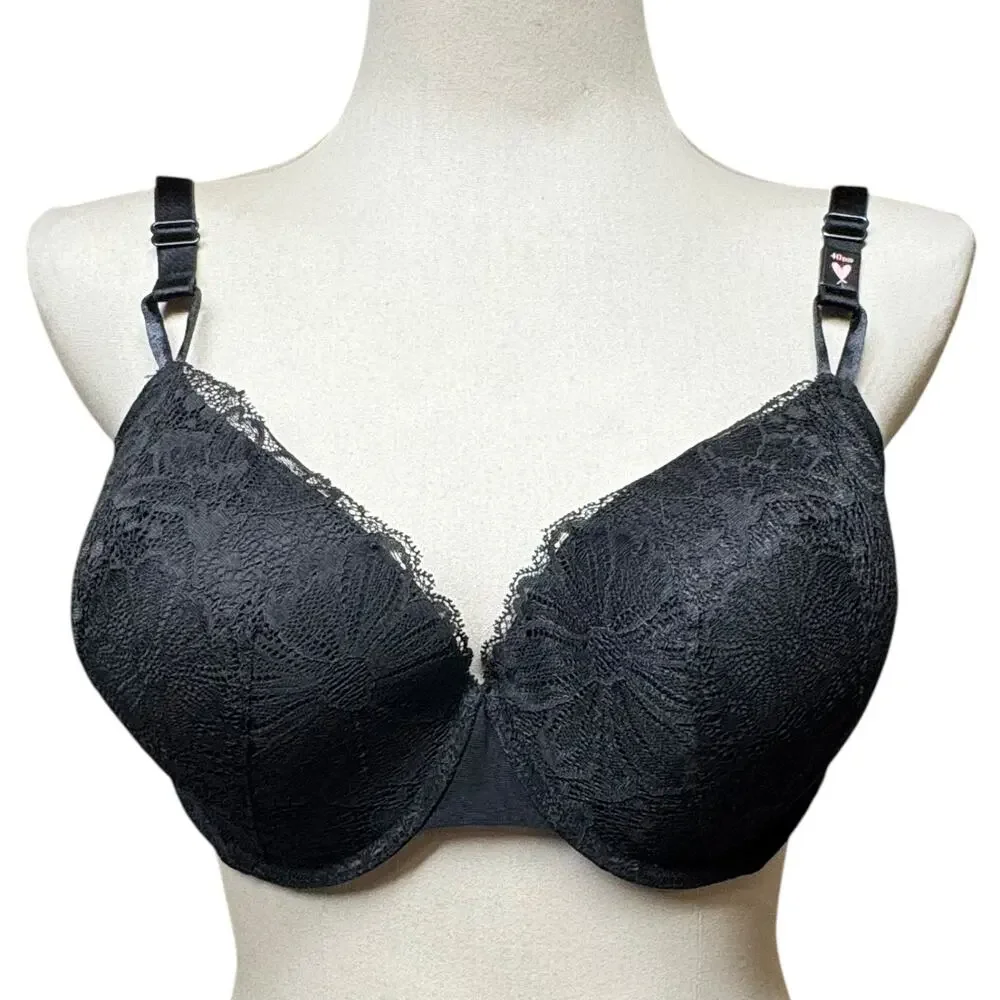 Victoria's Secret Lined Demi Bra Black 40DD